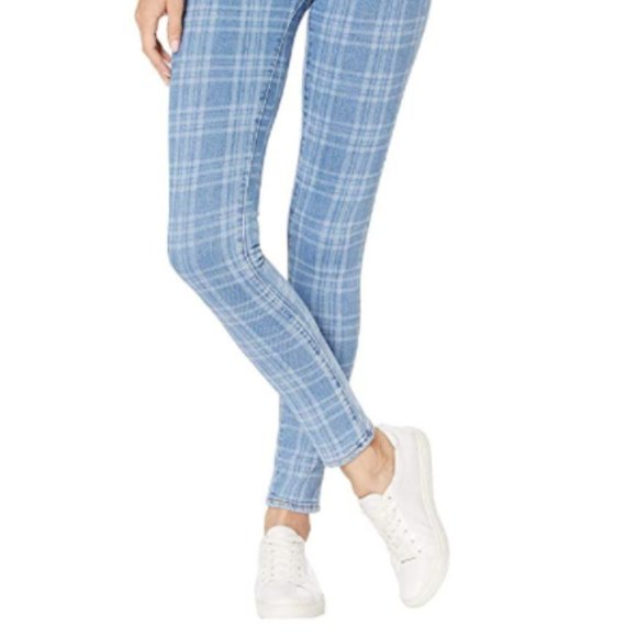 Rare Levi's Women's 721 High Rise Skinny Sapphire Plaid Jeans 33 (US 16) R "NWT" - Picture 2 of 13